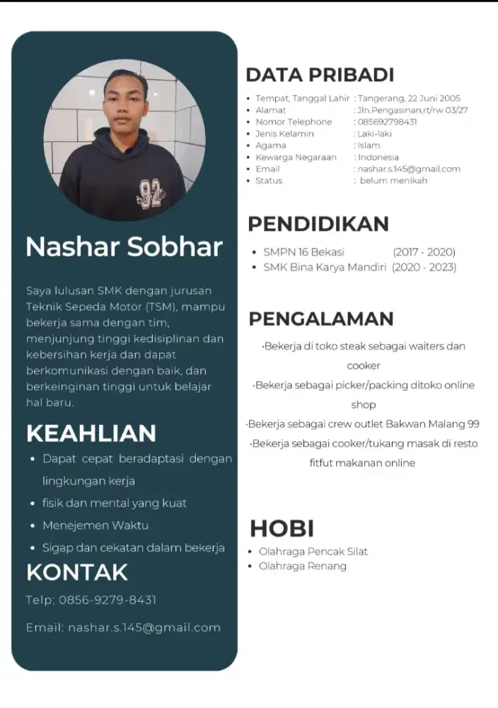 mencari pekerjaan untuk Pagi ke siang/sore apa saja