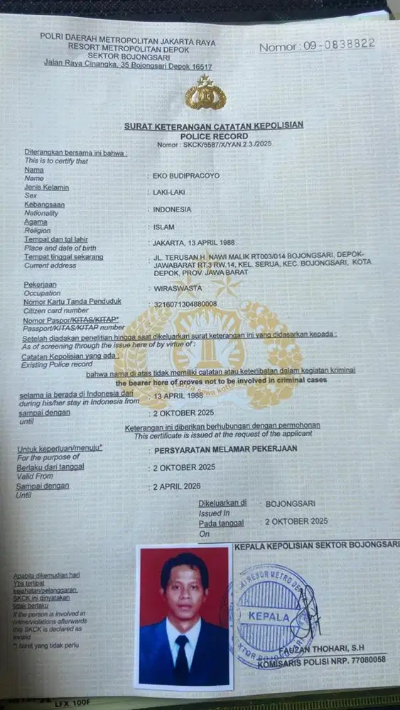 Saya sedang mencari pekerjaan driver kantor/pribadi