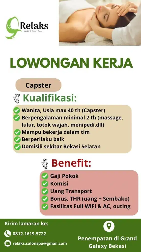 Lowongan Capster Salon Wanita