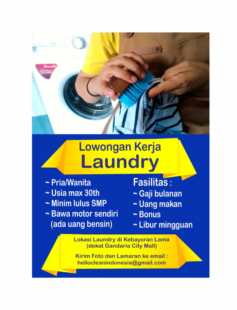LOWONGAN KERJA LAUNDRY
