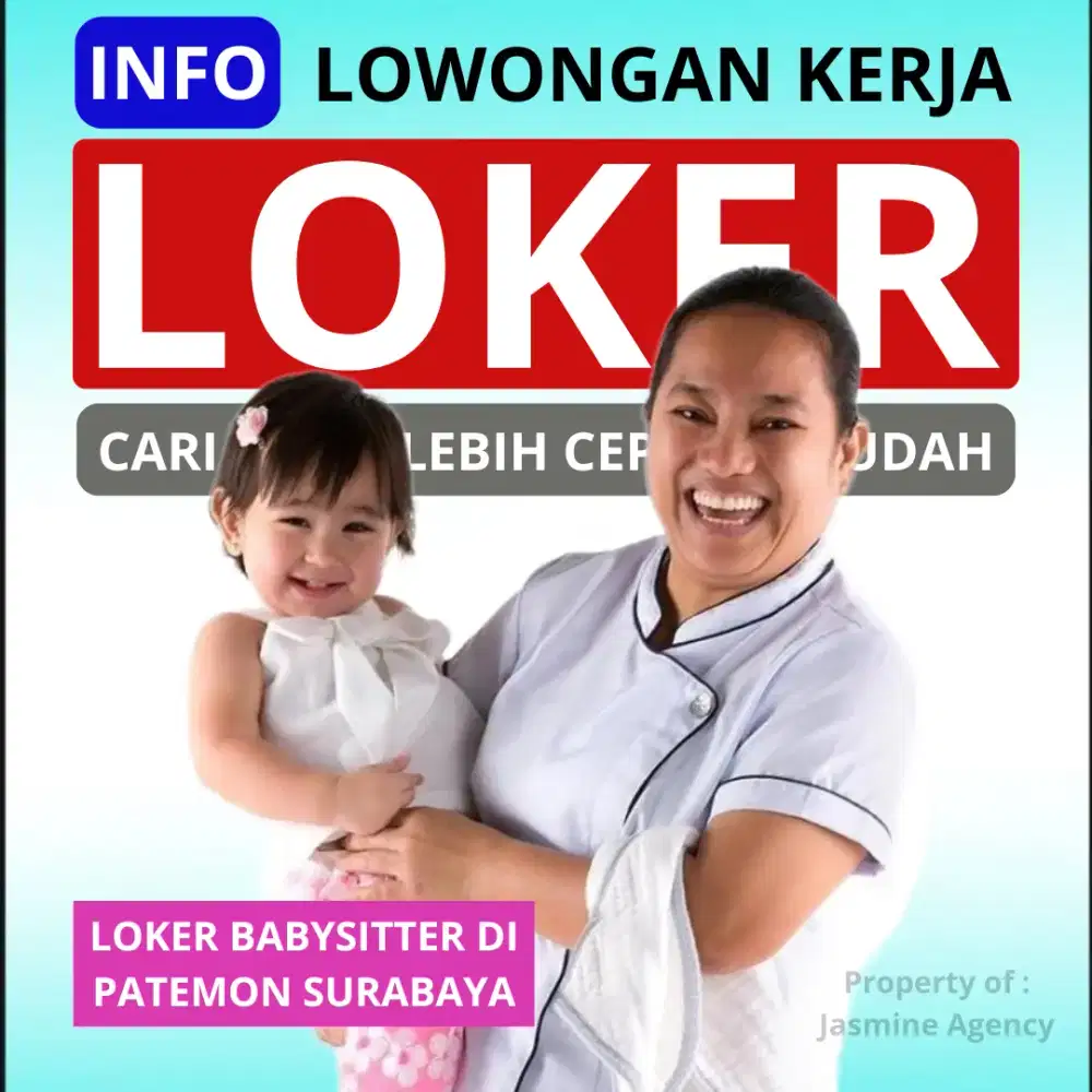 Loker babysitter di petemon Surabaya