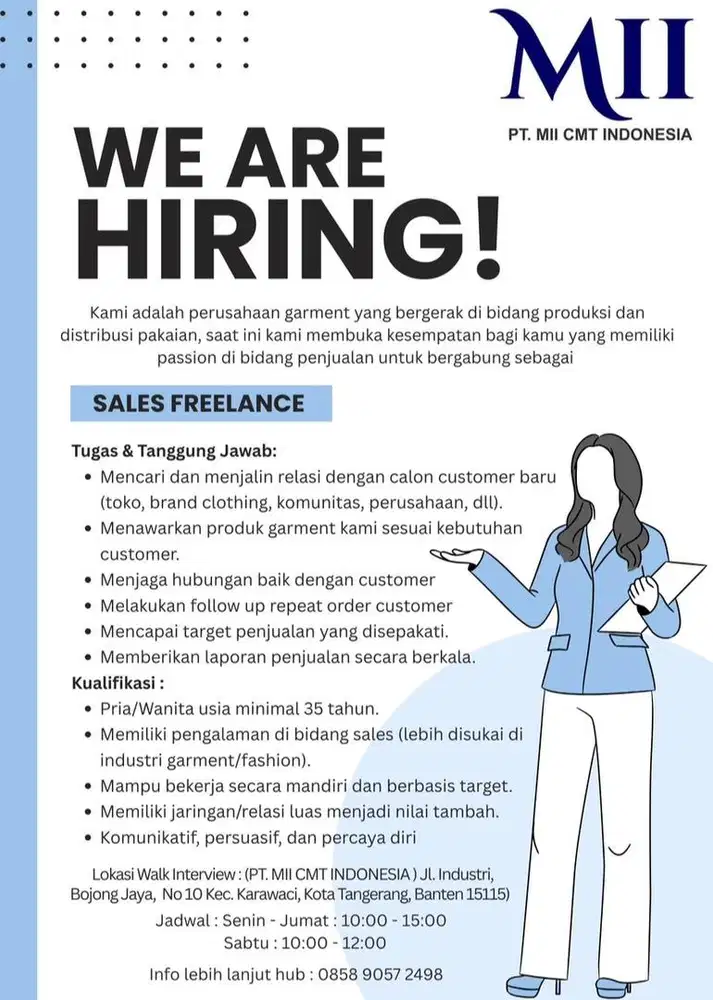 LOWONGAN SALES FREELANCE