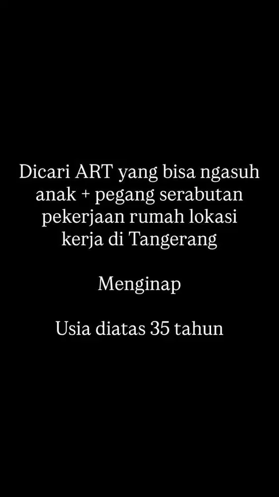 Pengasuh anak + ART