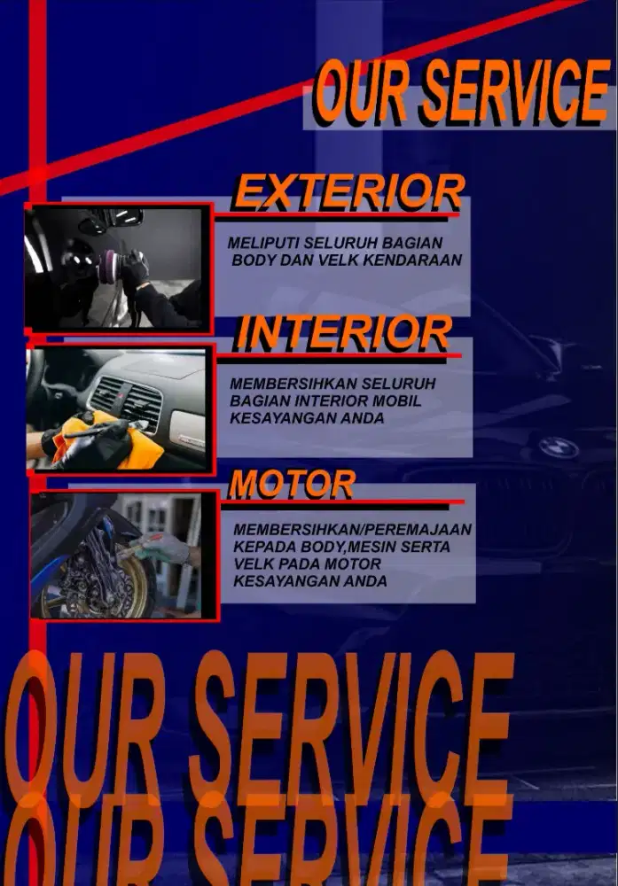 AUTO DETAILING,POLES MOBIL/MOTOR/MESIN/EKSTERIOR/INTERIOR