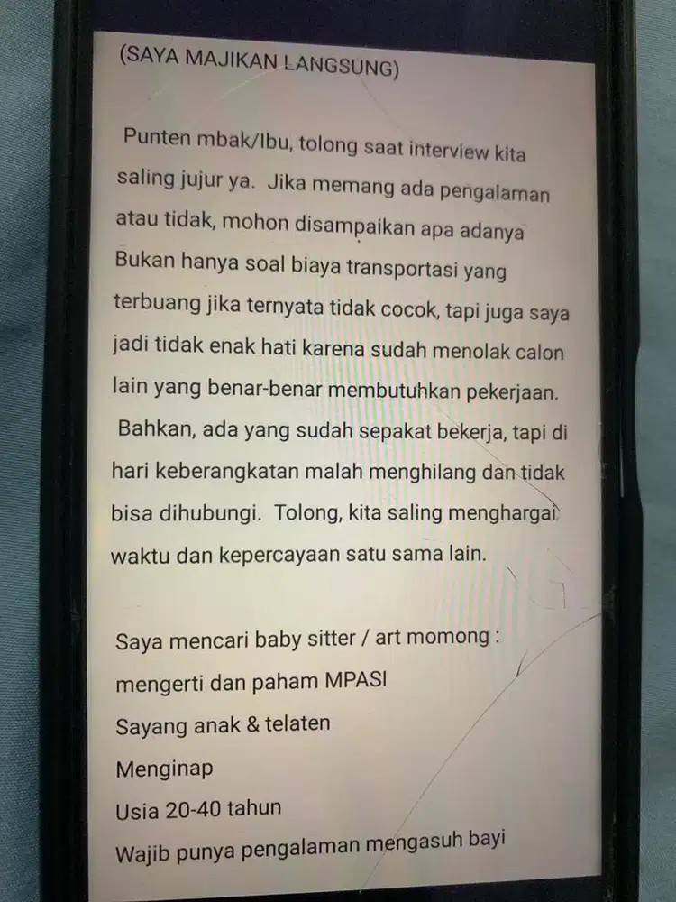 Loker momongan balita