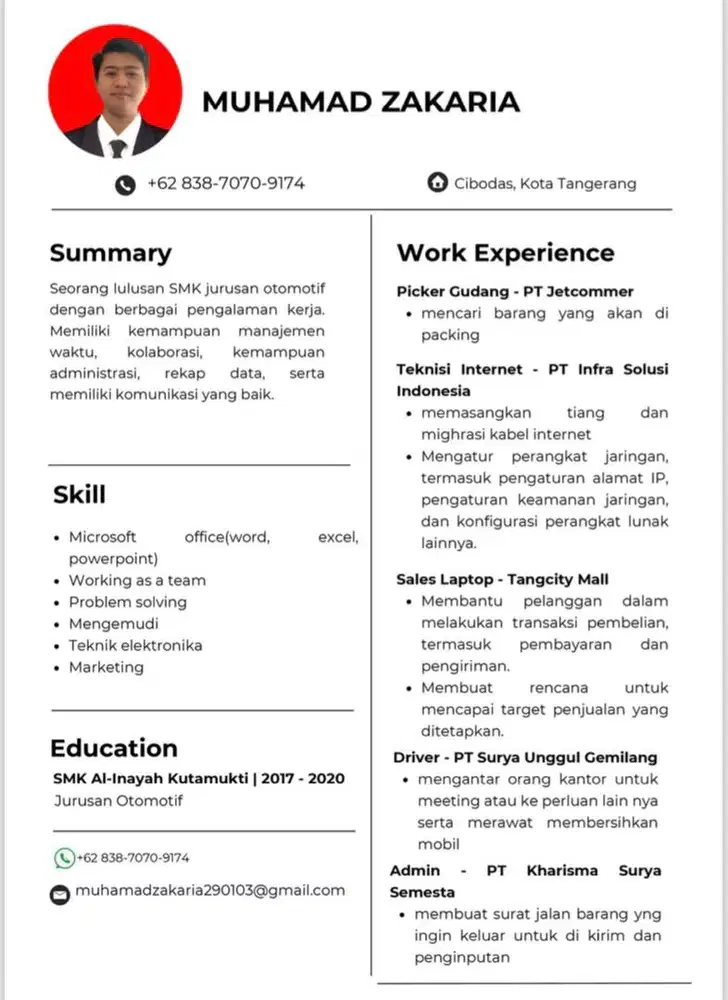 info loker untuk laki laki