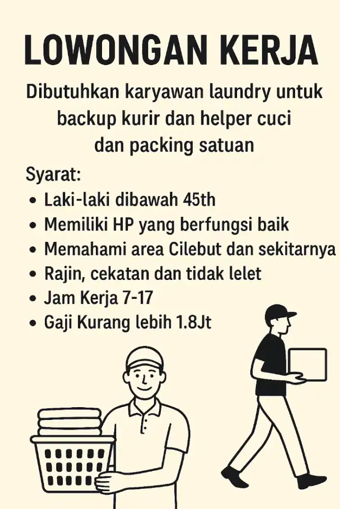 Lowongan kerja laundry