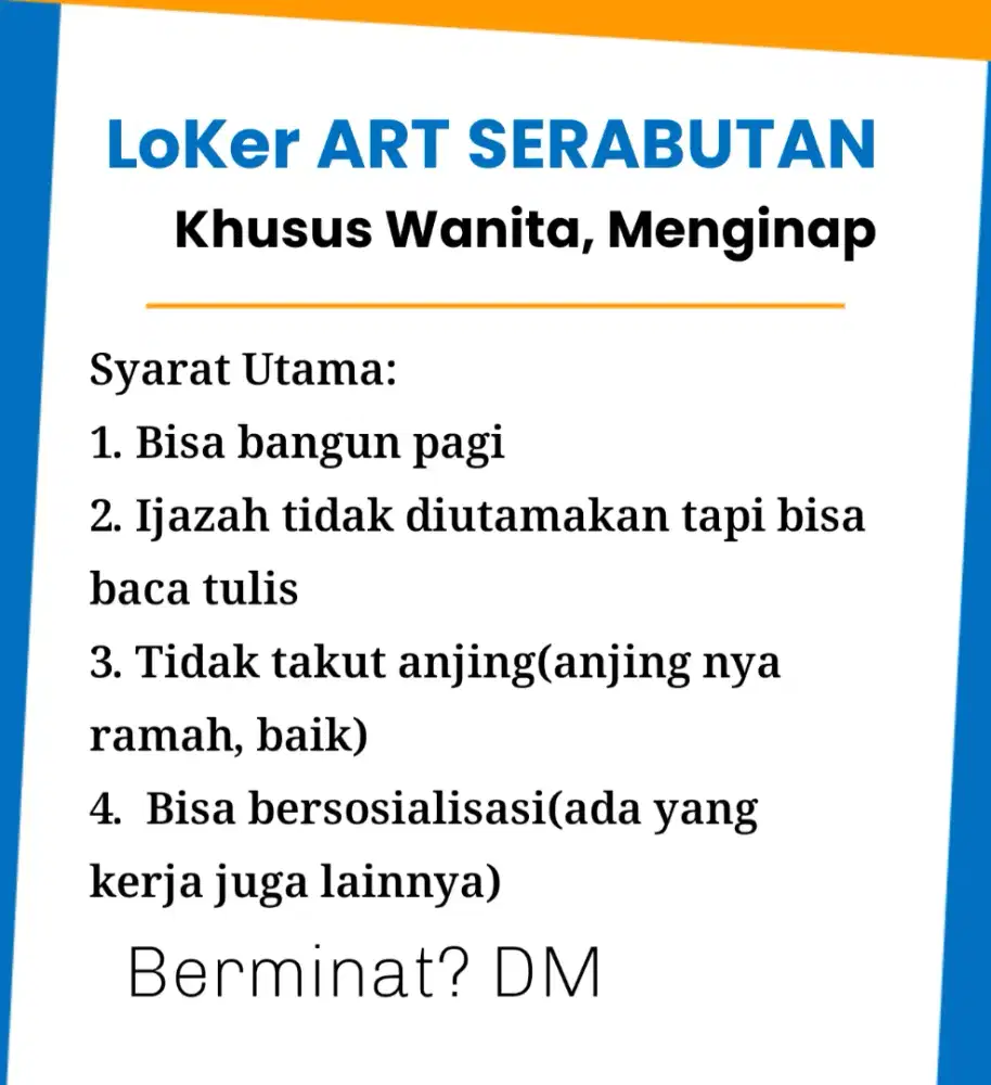 LoKer ART SERABUTAN Wanita