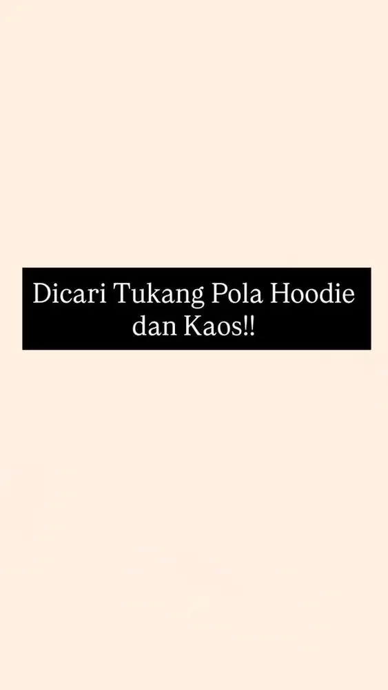 Di Cari Tukang Pola Kaos dan Hoodie