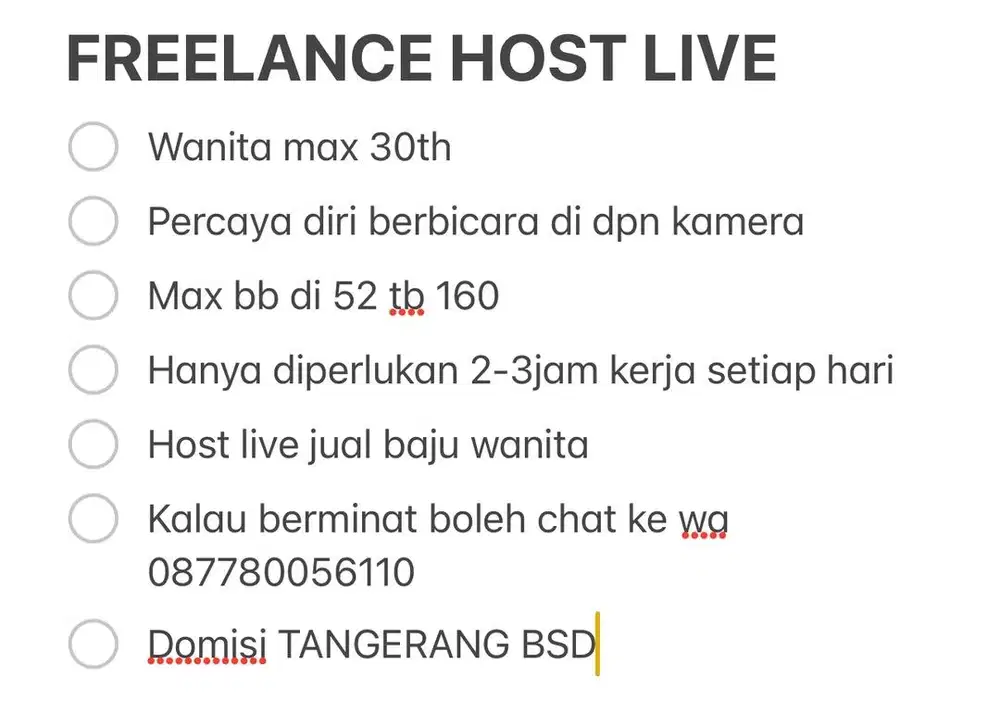 FREELANCE HOST LIVE
