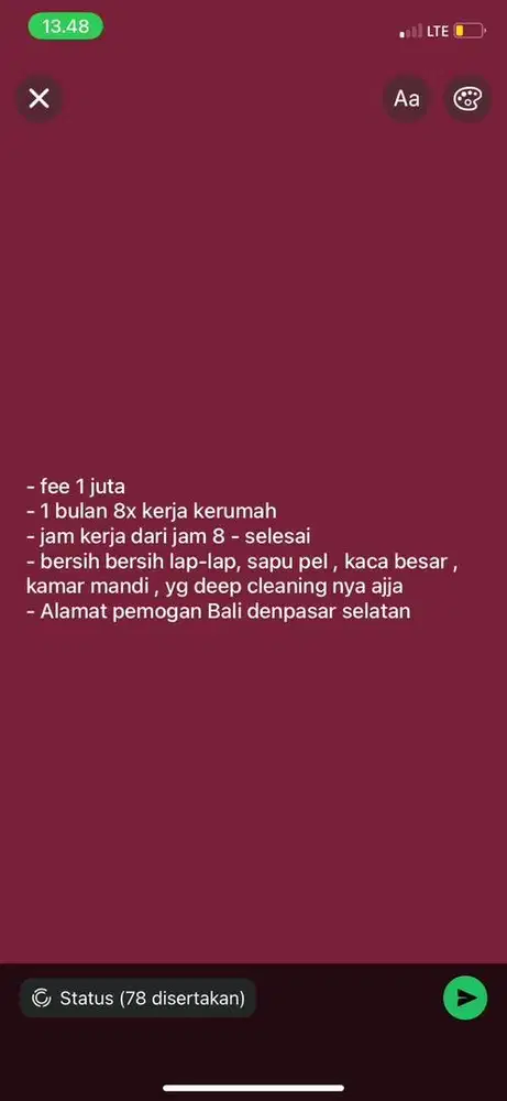 Lowongan kerja Art pulang pergi