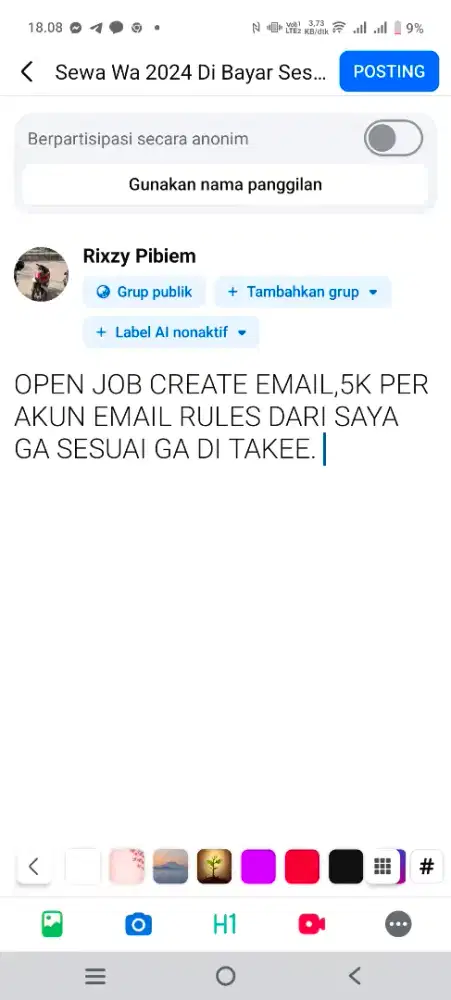 JOB FREELANCE CREATE EMAIL