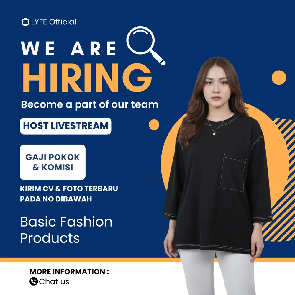 Host Livestream Ecommerce Produk Fashion Basic