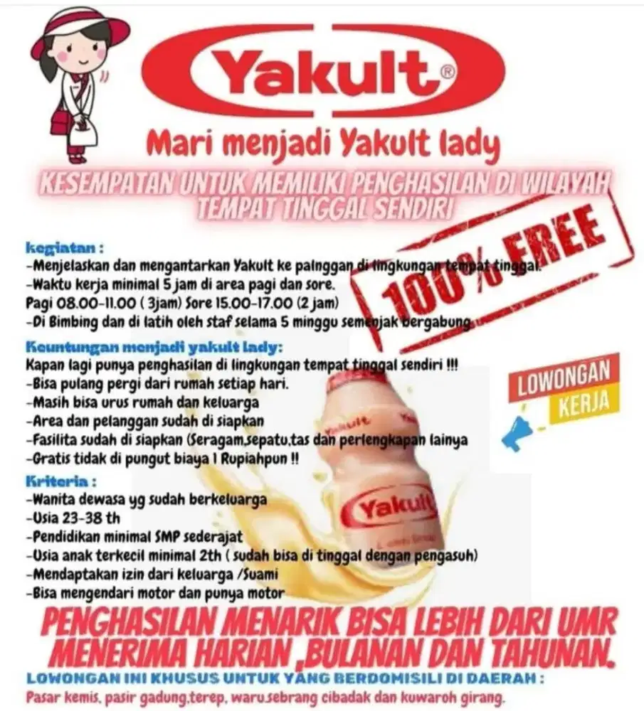 LOWONGAN KERJA YAKUL LEDY PASAR KEMIS TANGERANG