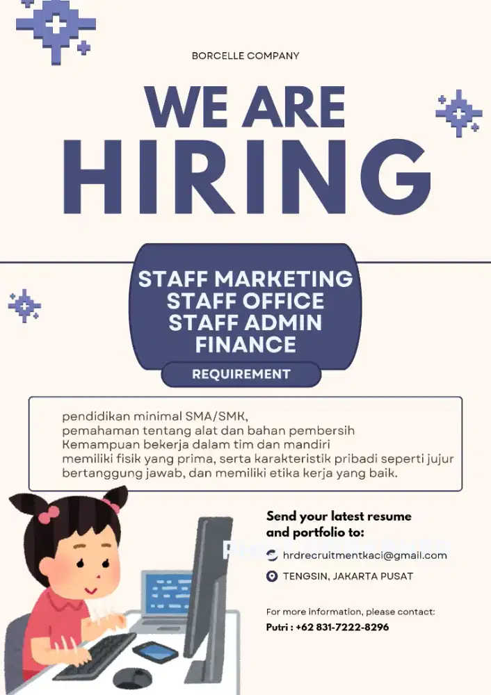 LOWONGAN PEKERJAAN STAFF MARKETING