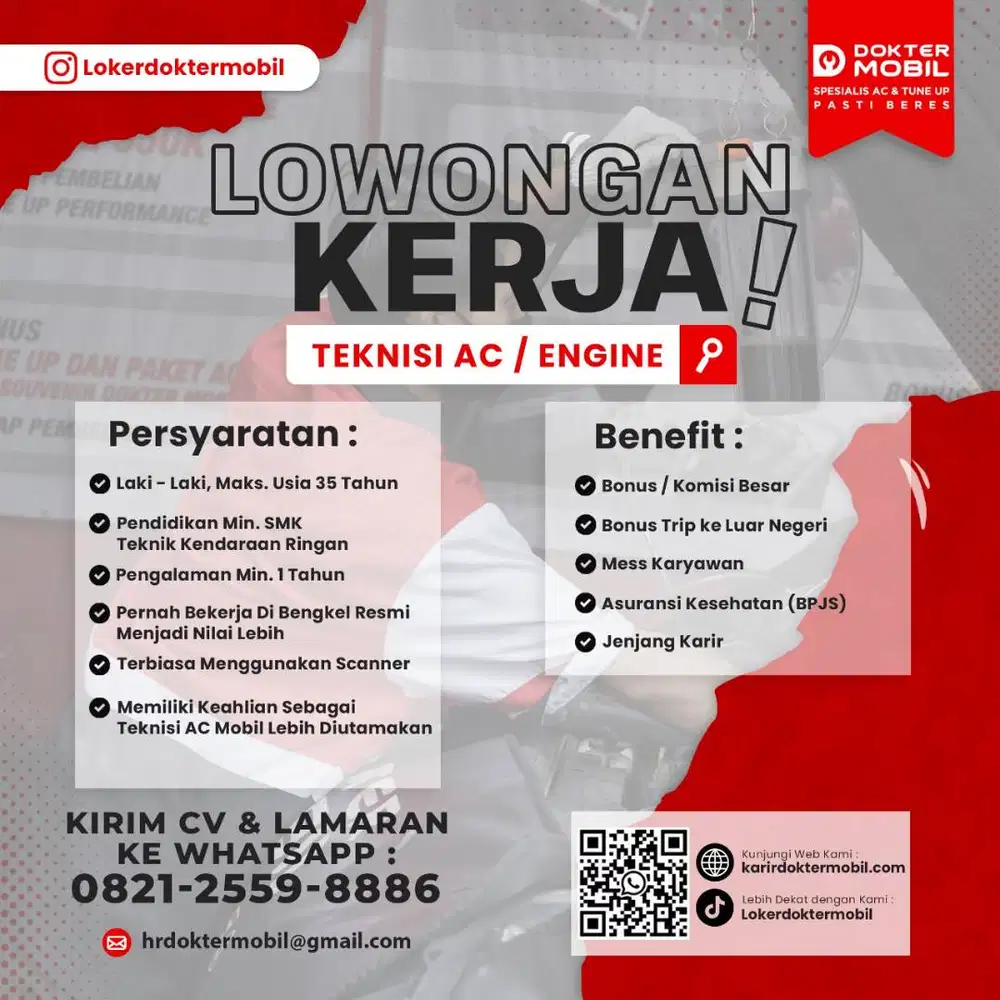 TEKNISI ENGINE MOBIL & AC MOBIL
