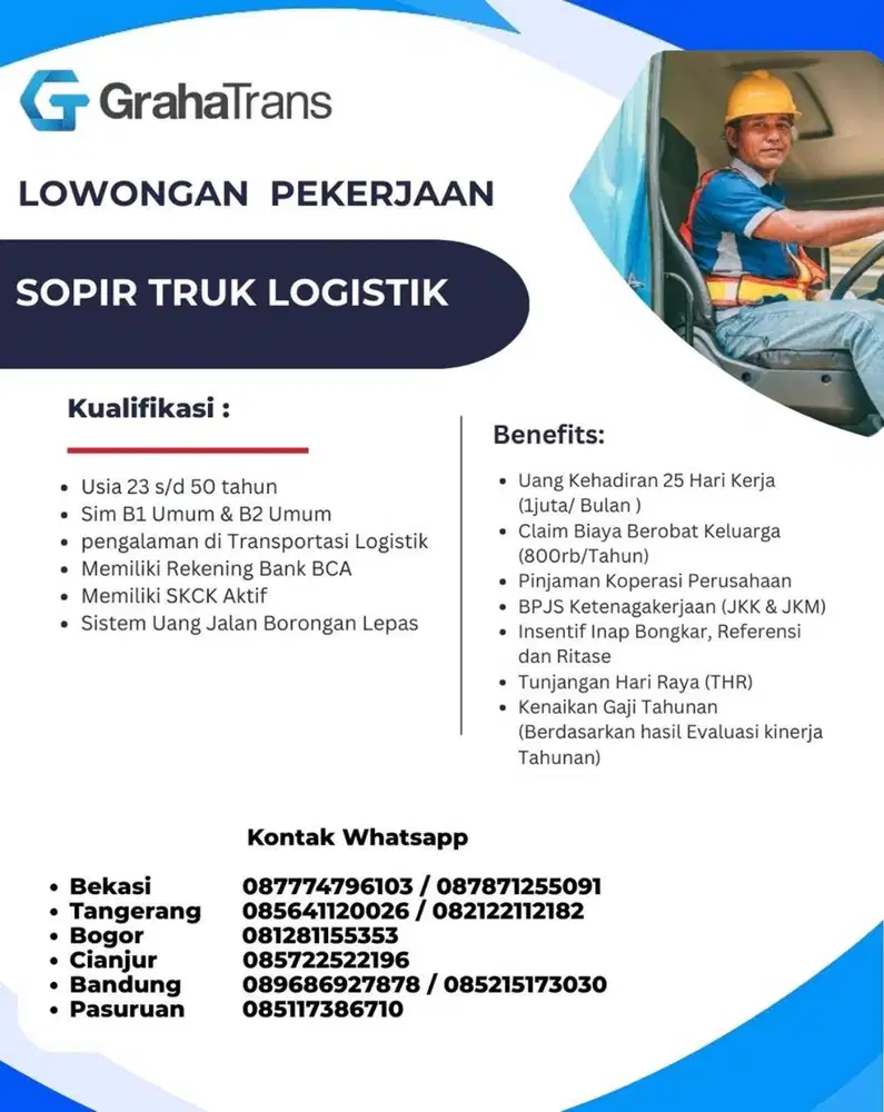Driver (Sopir) Truck Logistik