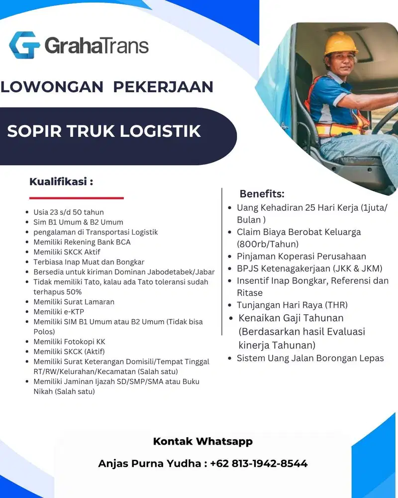 DRIVER TRUK LOGISTIK