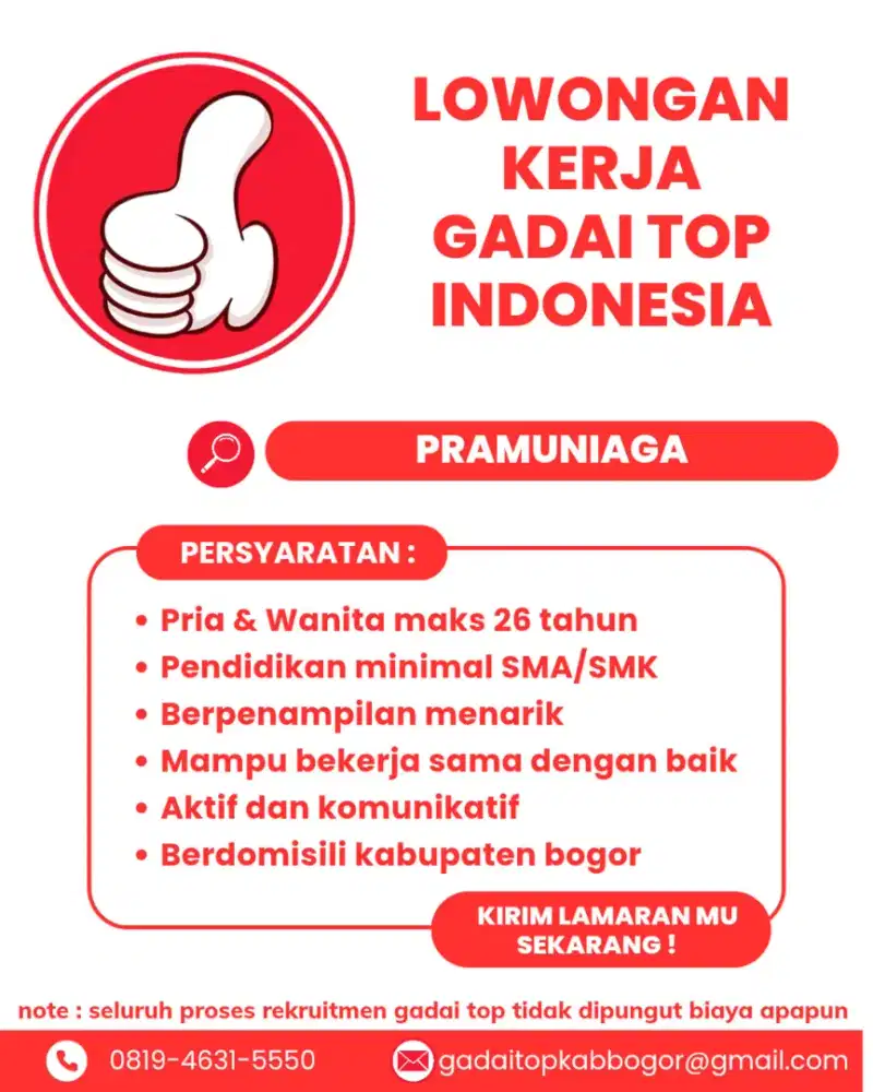 Lowongan Kerja Gadai Top Cileungsi