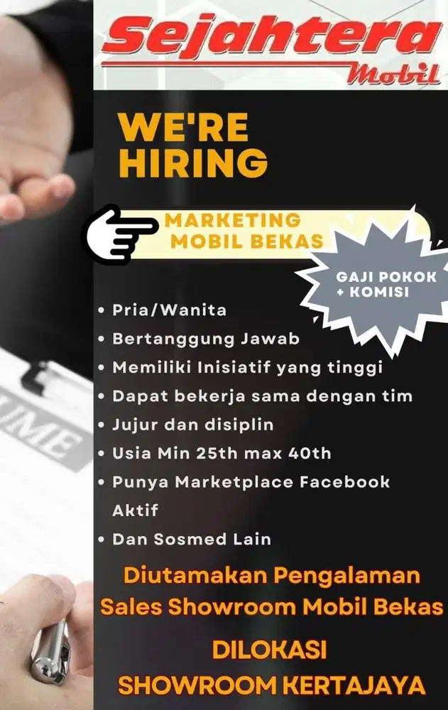 MARKETING SHOWROOM MOBIL BEKAS