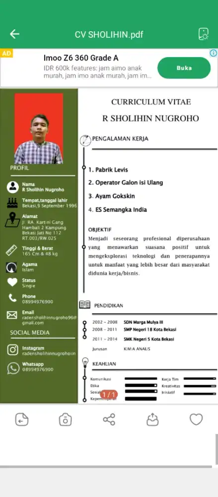 Nyari kerjaan apa aja asal daerah bekasi timur