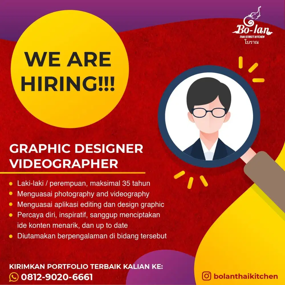 Dibuka loker Content Creator Specialist