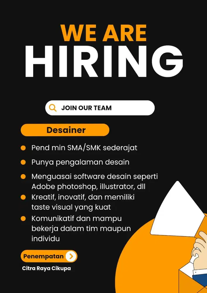‼ DIBUTUHKAN SEGERA DESAINER ‼