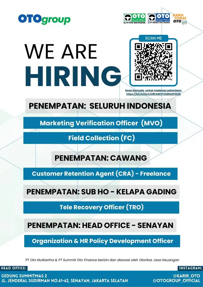OLXJOBFAIR TELE RECOVERY OFFICER (TRO) - KELAPA GADING