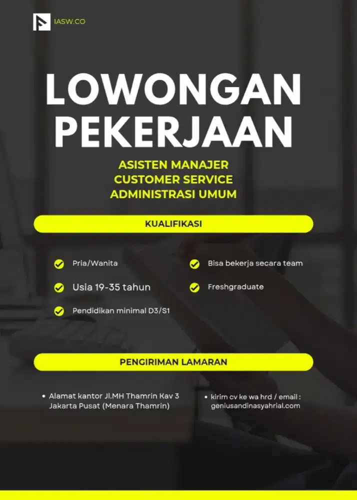 Lowongan Pekerjaan Segera