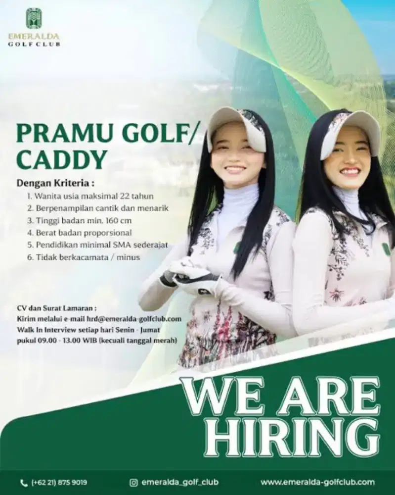 Lowongan caddy wanita