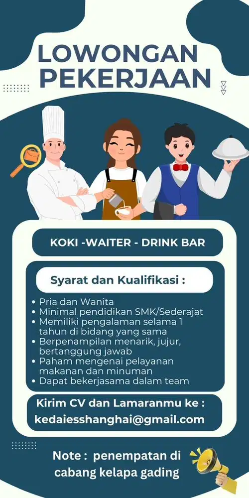 Dibutuhkan Waiter