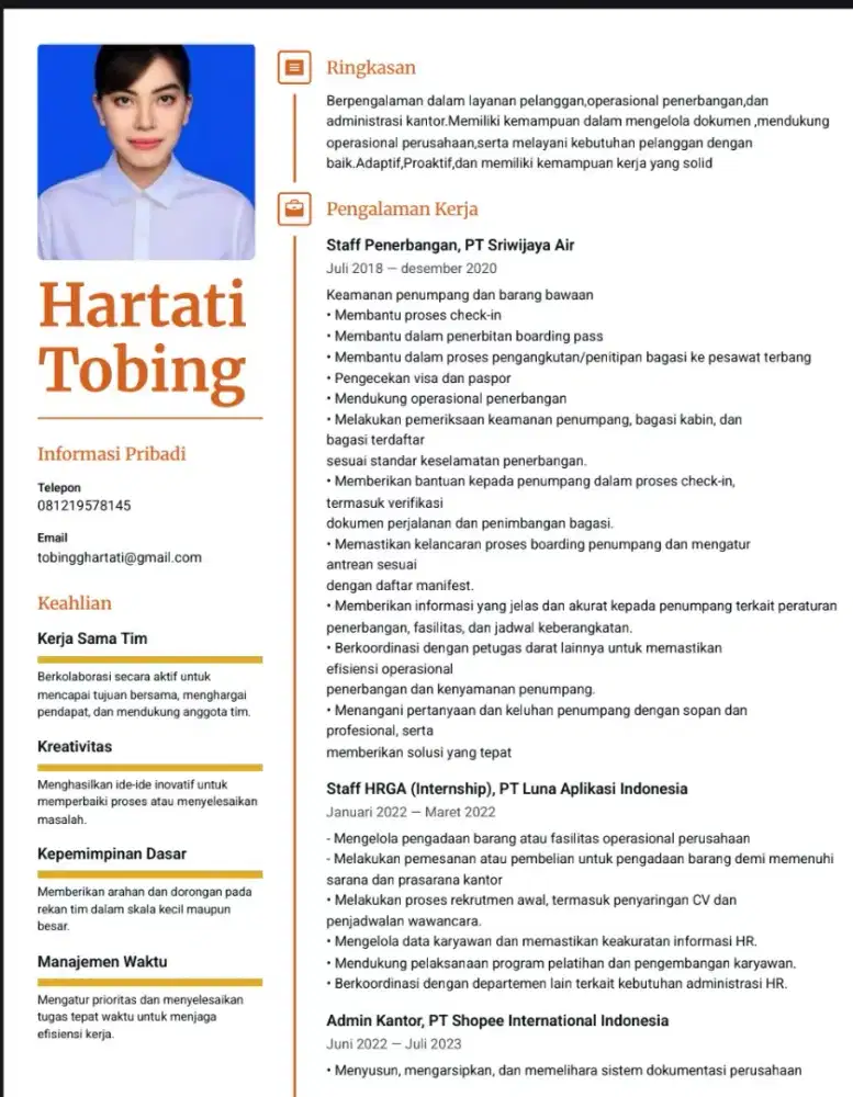 Mencari pekerjaan administrasi dan travel