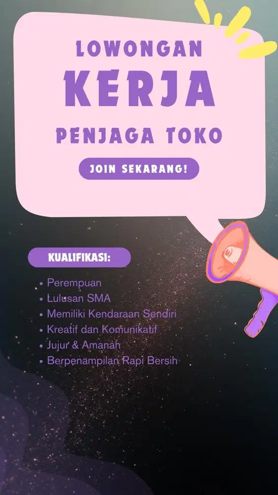 Penjaga Toko Baju & Kosmetik