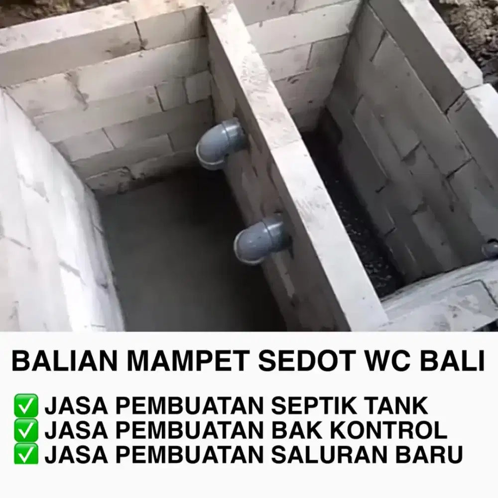 TUKANG BANGUNAN DAN AHLI SERVIS SALURAN MAMPET SEDOT KURAS WC BALI