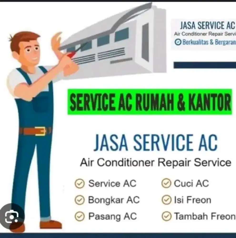 Jasa service ac, kulkas, mesin cuci, pompa air, dan bo gkar pasang ac