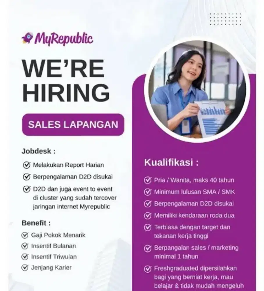 LOWONGAN PEKERJAAN SALES DTD