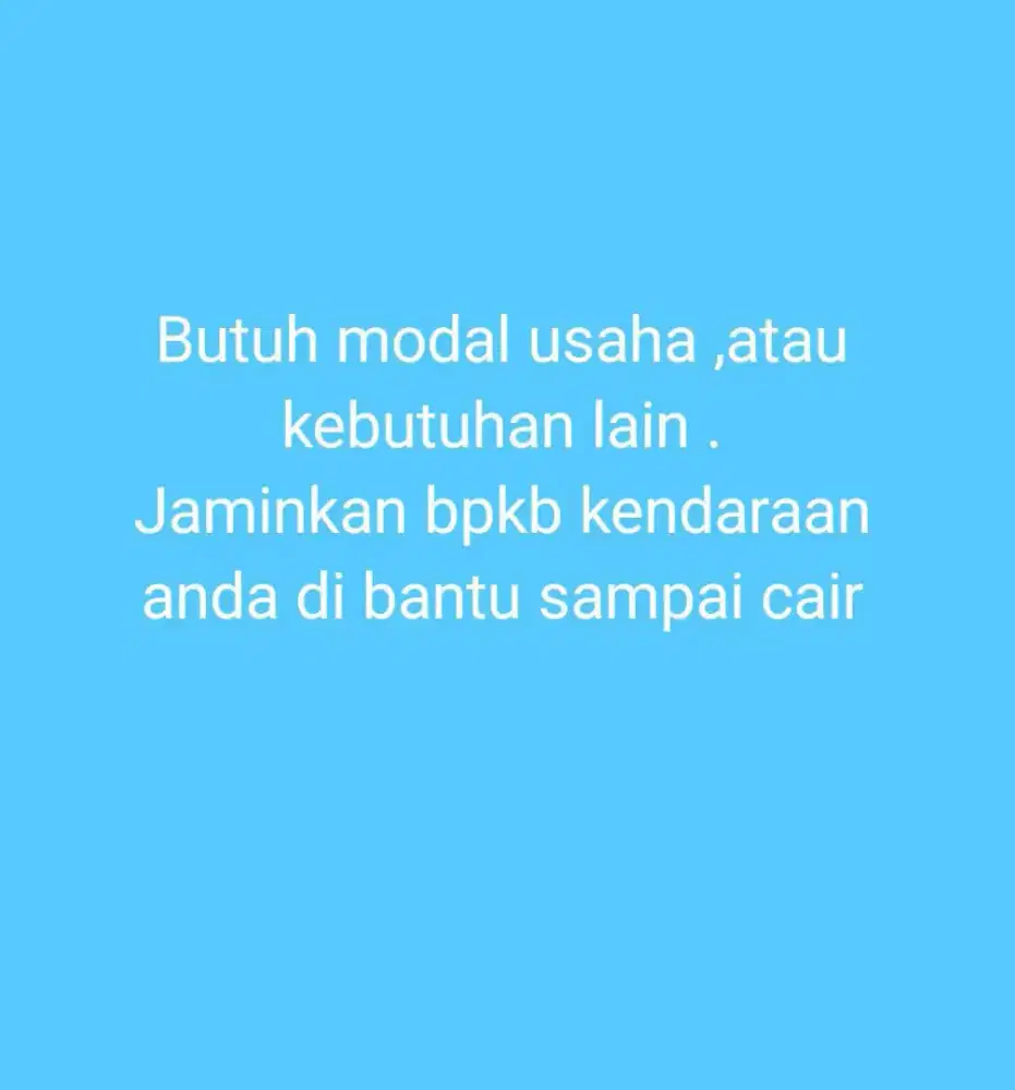 Pinjaman jaminan bpkb