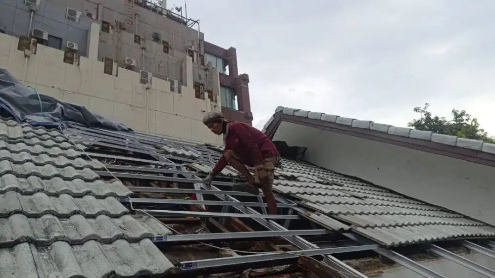 Tukang kanopi ganti atap rumah renopasi