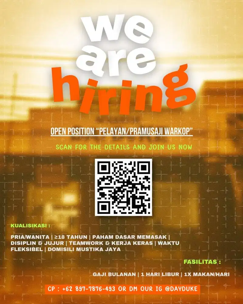 loker pelayan warkop cewe/cowo