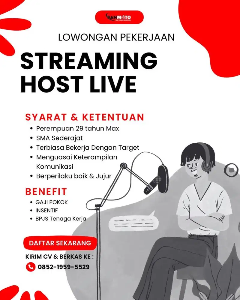 LOWONGAN KERJA HOST LIVE