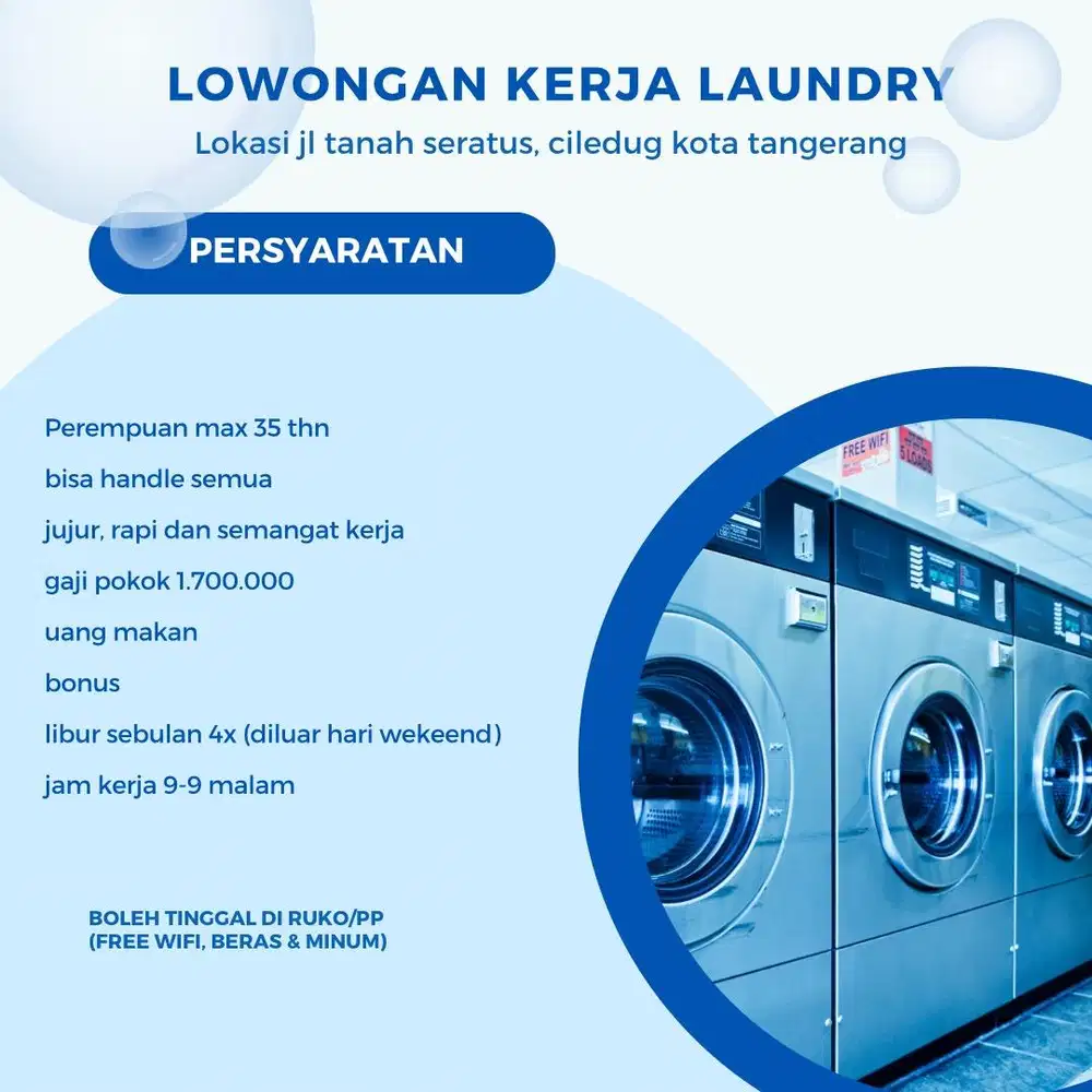 Lowongan kerja laundry
