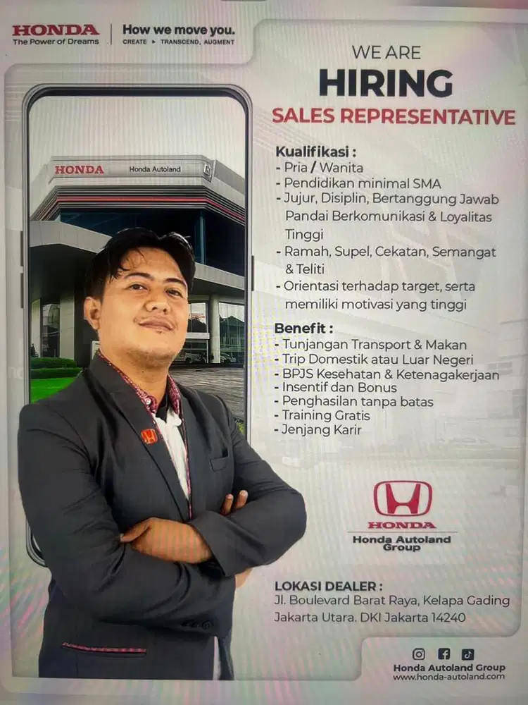 Lowongan sales mobil honda