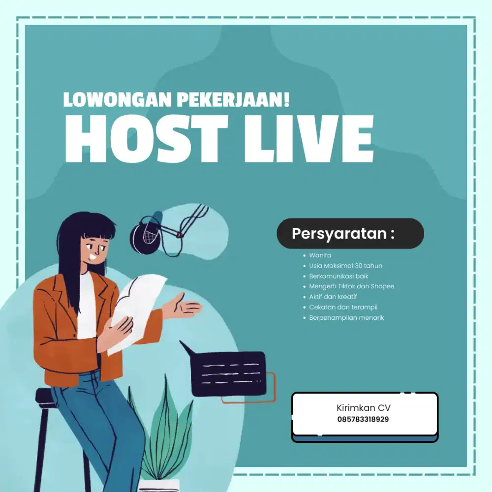 Dicari host live wanita