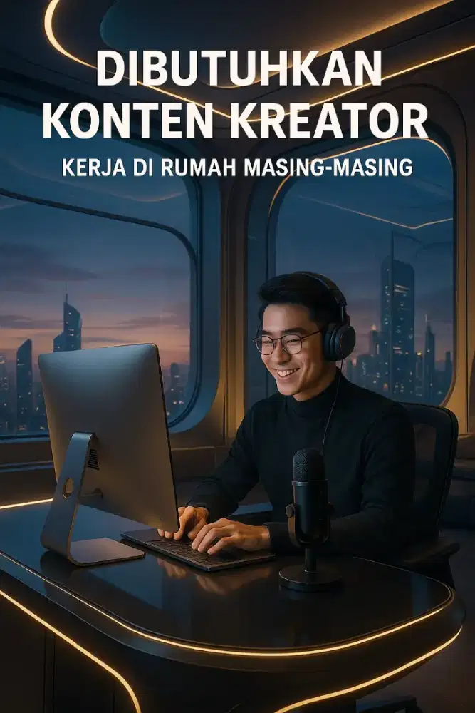 Dibutuhkan konten kreator kerja di rumah masing masing