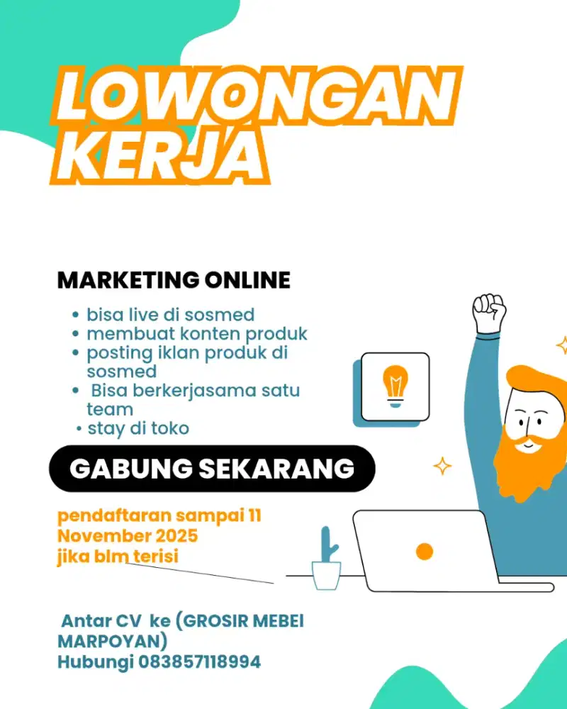 Di butuhkan marketing online