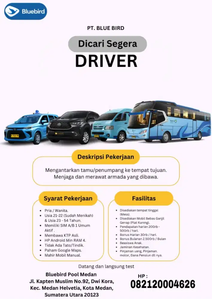 Lowongan kerja pengemudi