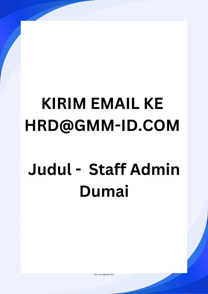 Staff Admin Operasional