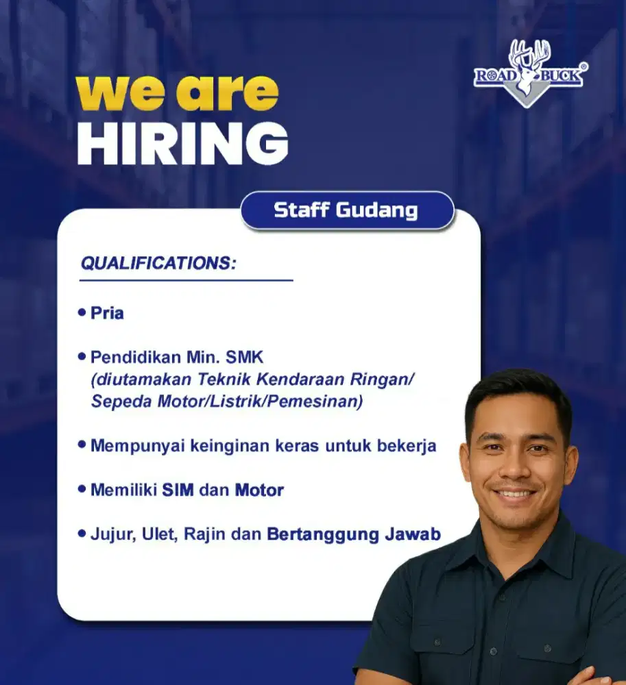 Lowongan kerja Staff Gudang