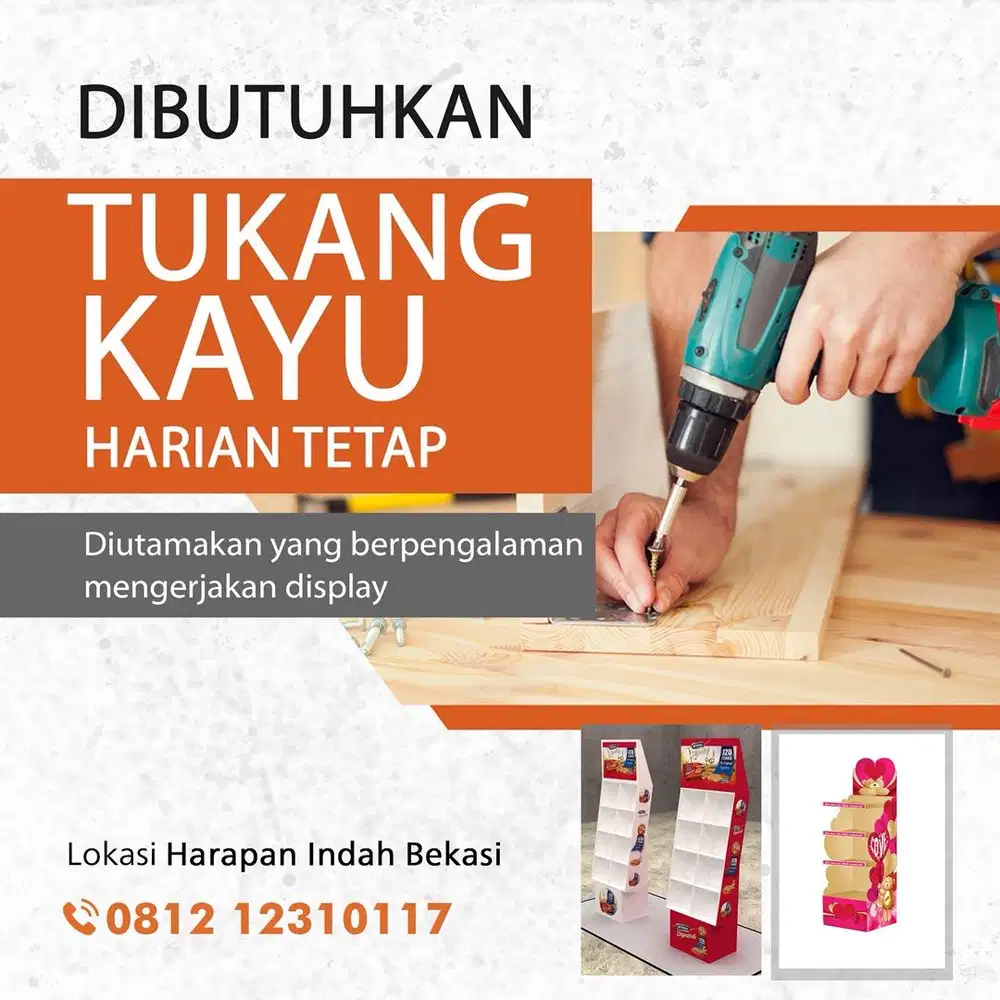 Dibutuhkan tukang kayu