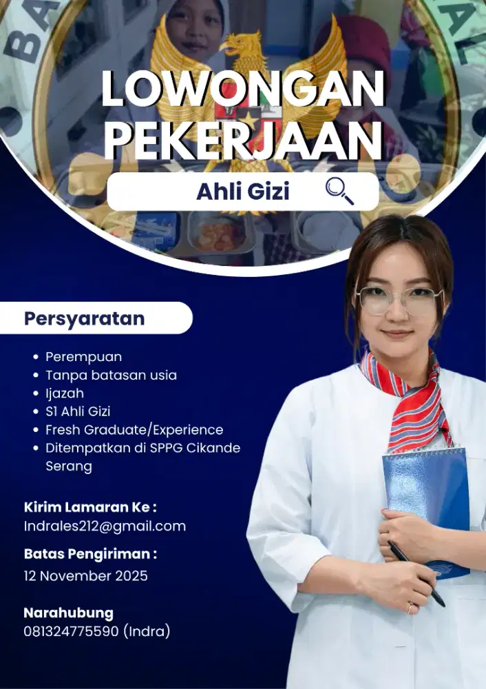 Loker Ahli Gizi Urgent